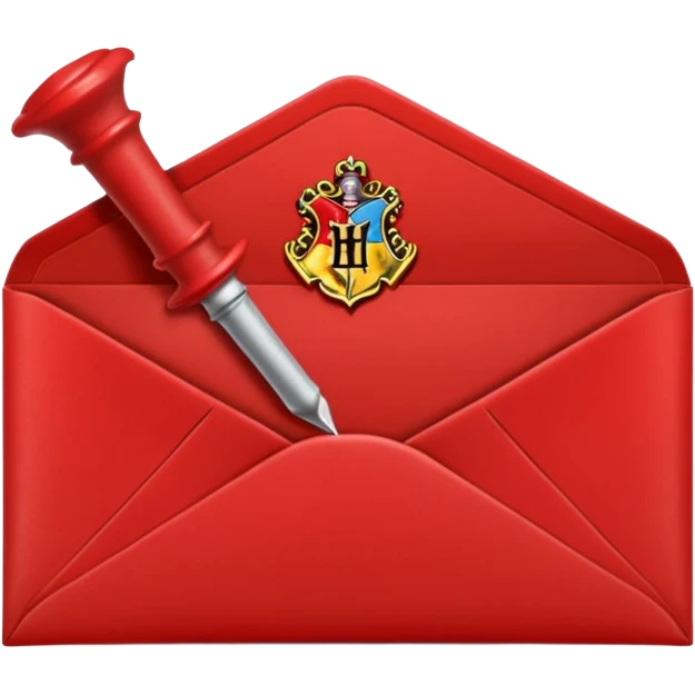 Hogwarts envelope with red sealing wax emoji