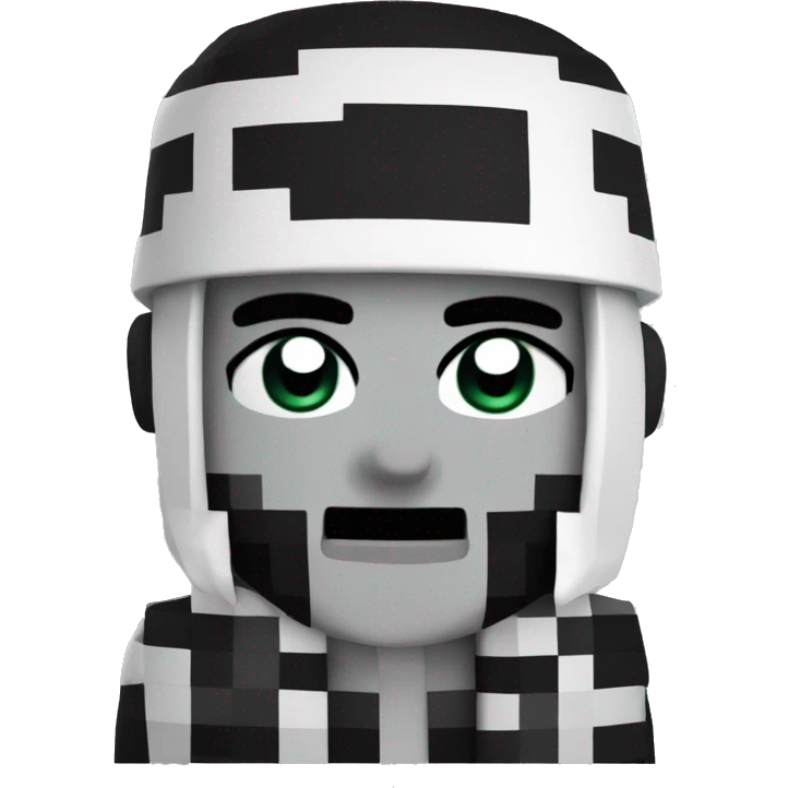 minecraft character with a black and white bandana  emoji