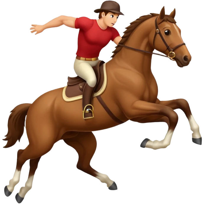 A jumping horse emoji