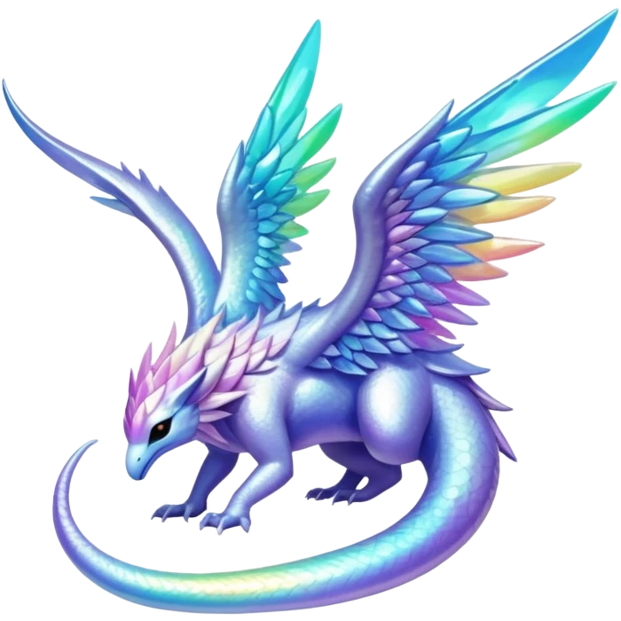 Epic divine complex iridescent aesthetic-Fakémon-creature-scenery emoji