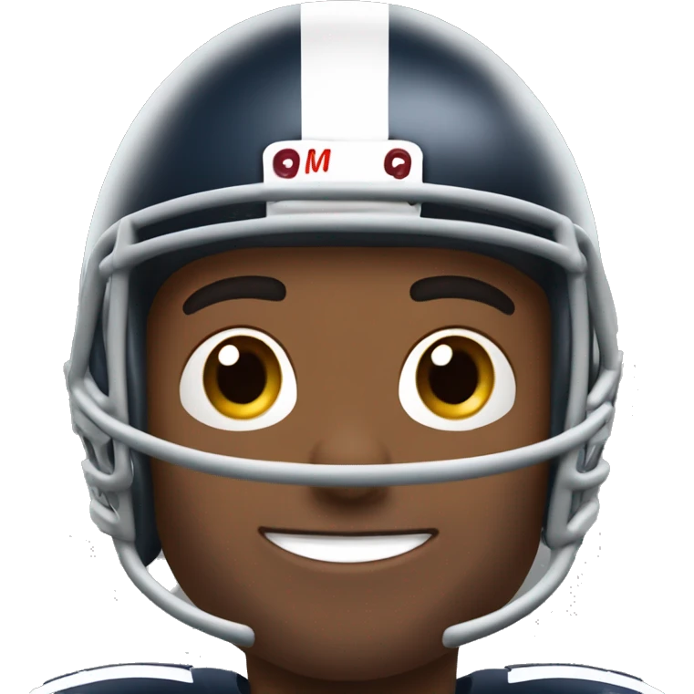 tanned American football player ￼ emoji