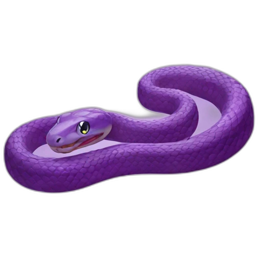 Purple lovely snake emoji