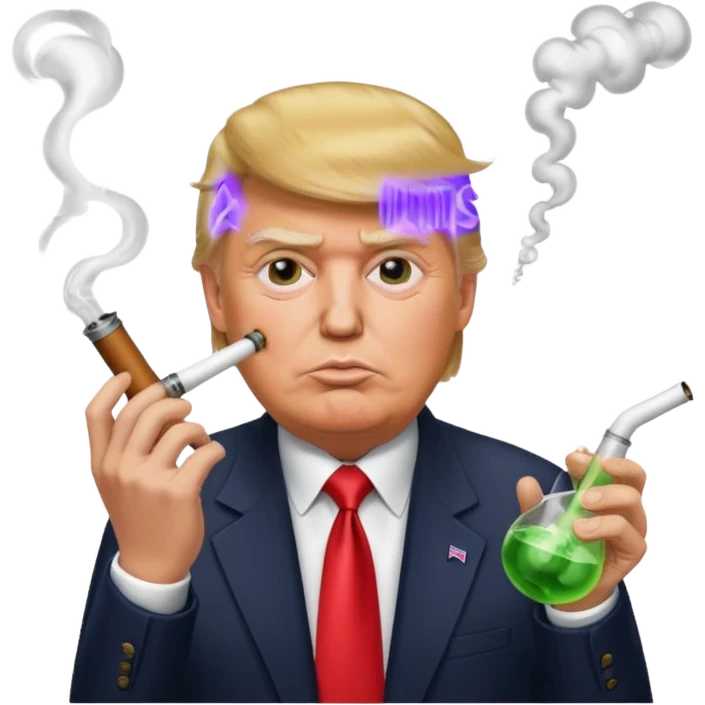 Donald Trump smoking bong emoji