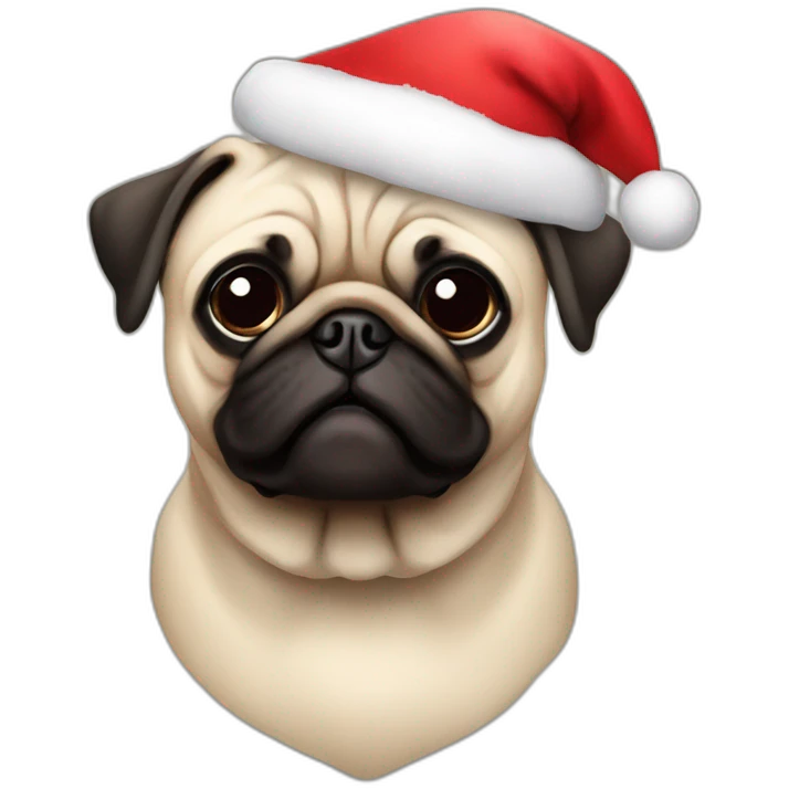 Pug navideño emoji