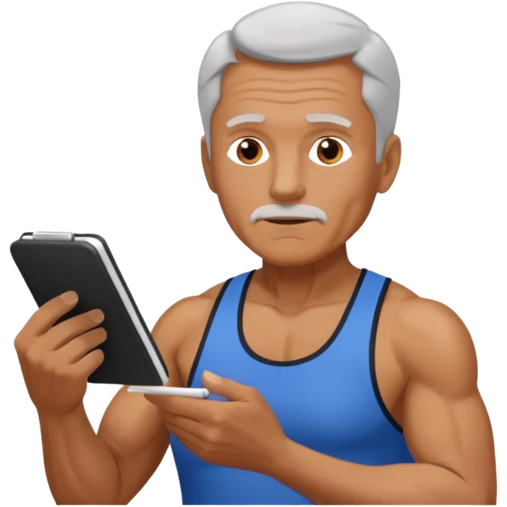 gym daddy older and write there on top emoji