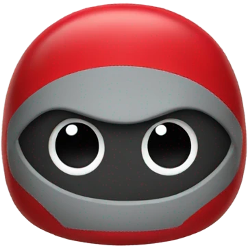 Alien with Ohio state colors emoji