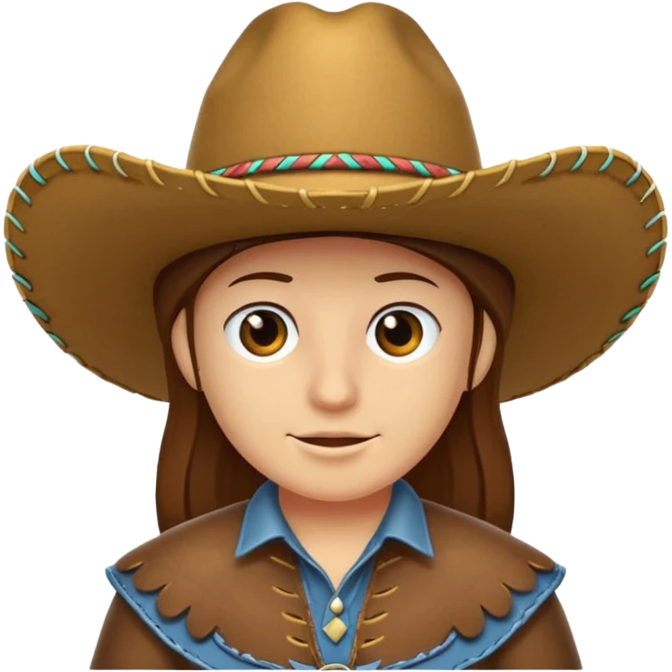 Sombrero vaquero pero sin cara emoji