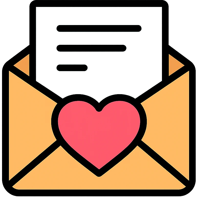 Romantic letter emoji