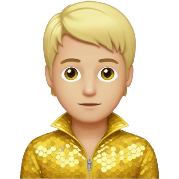 Bryan Abrams from Color Me Badd with blonde hair , yellow sequin outfit emoji
