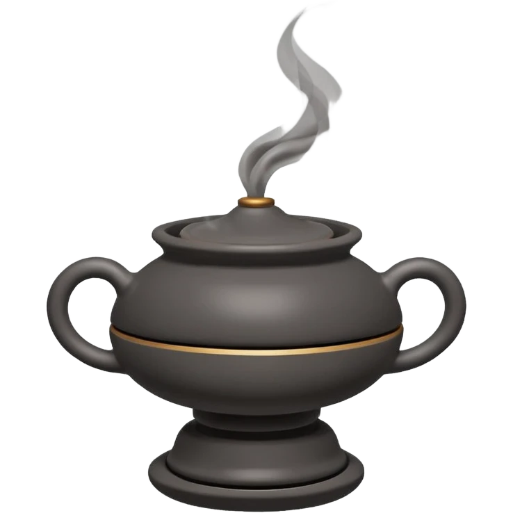 подставка под благовония где стоит и тлеет конус и дым стелиться на подставке emoji