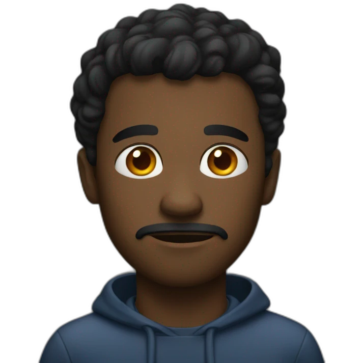 suspicious black man emoji