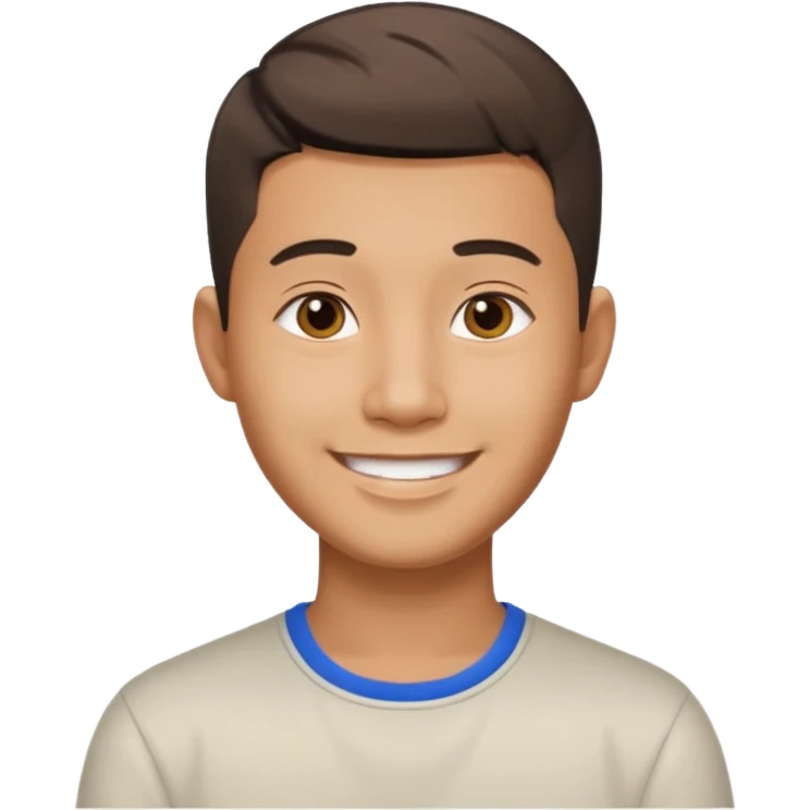 Thai man at fade hair cut 25 years old emoji