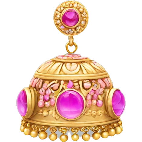 Jhumka pink emoji