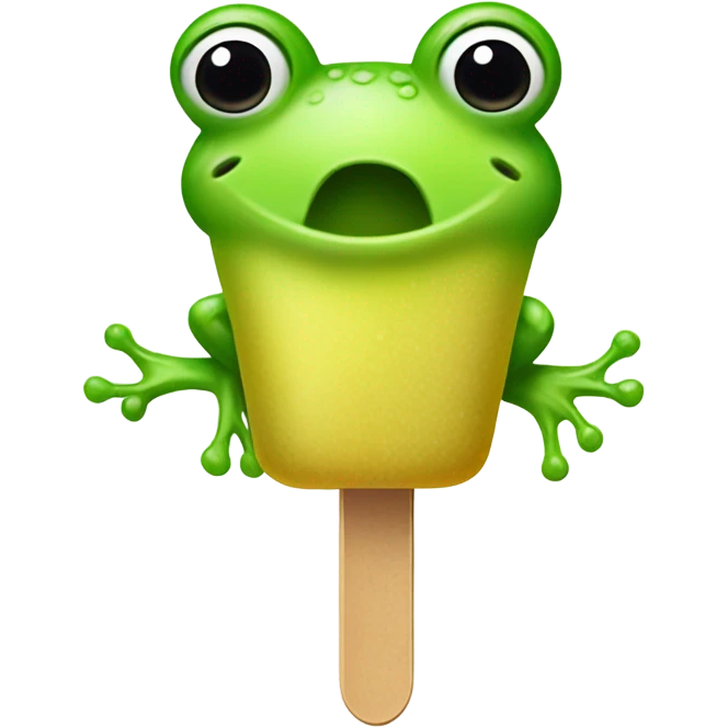 Frog popsicle emoji