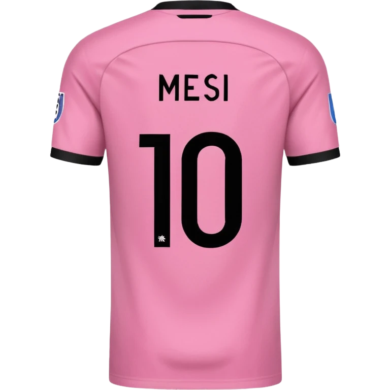 create an emoji of a pink football shirt that has MESSI 10 written on the back of it - the writing should be black emoji