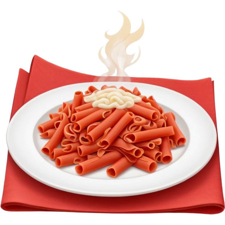 Pasta vermelha com papel emoji
