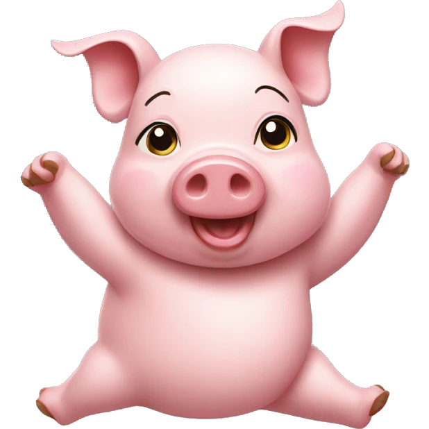 Dancing pig emoji