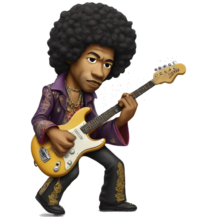 Jimi Hendrix by car  emoji