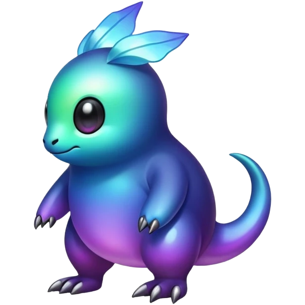  Iridescent gradient black dark fakemon-creature  emoji