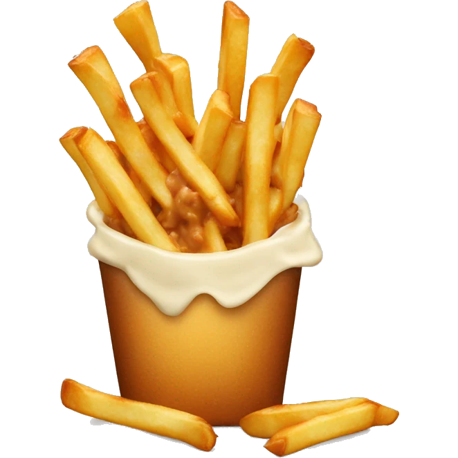 Poutine qui mange une poutine emoji