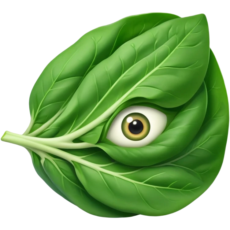 Spinach with eyes emoji