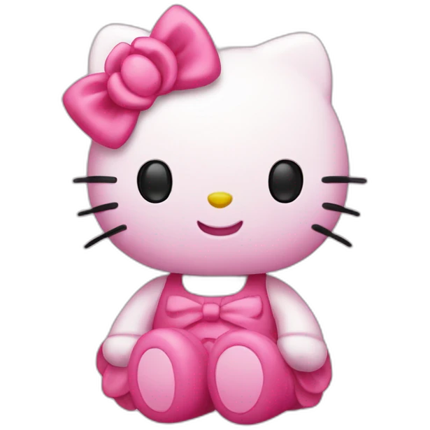 Hello kitty en rose emoji