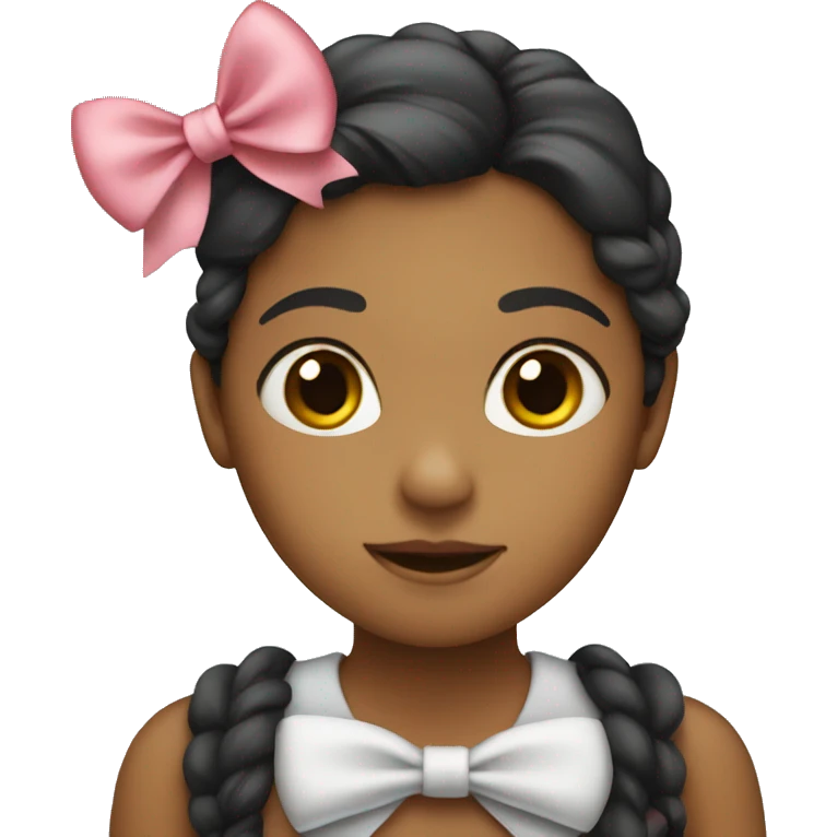 Girl with bow emoji