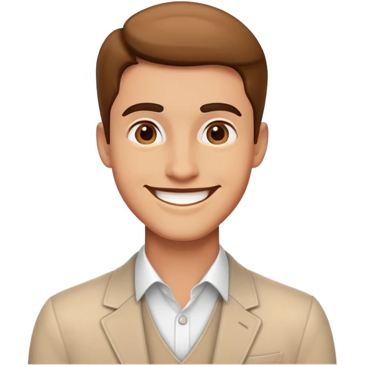smiling portrait of stylish male emoji
