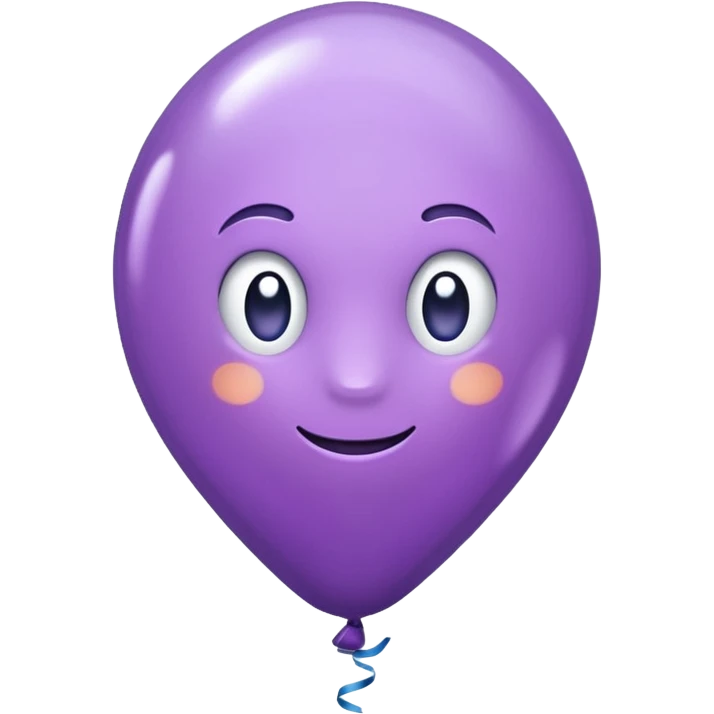 party decor  1 baloon purple sparkling  emoji