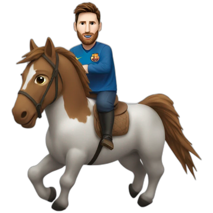 Messi sur un cheval emoji
