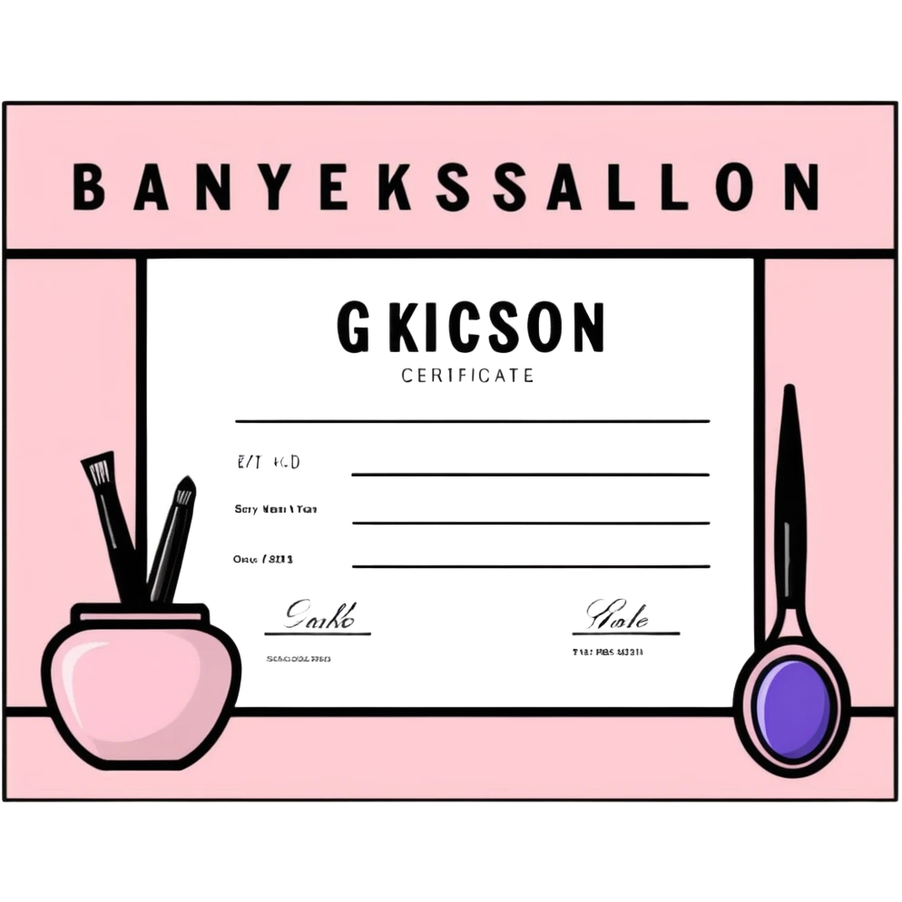 Beauty salon gift certificate emoji