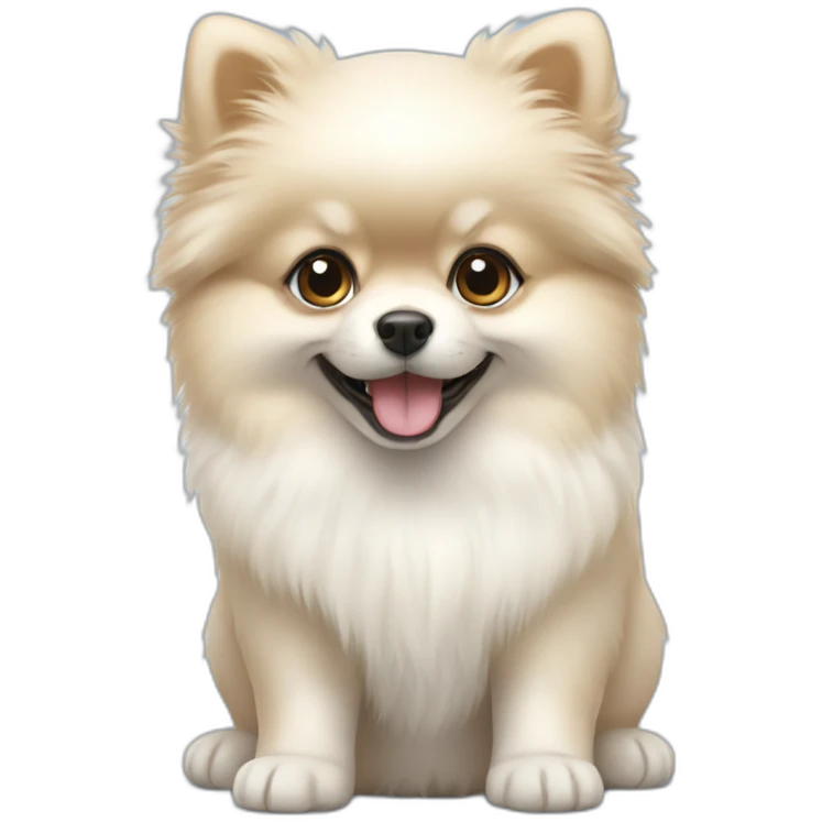 white Pomeranian puppy emoji