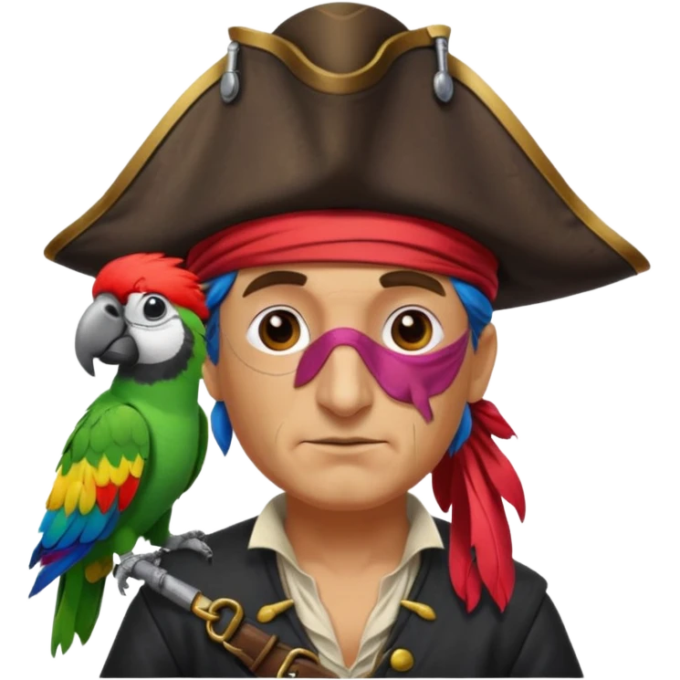 pirate and parrot emoji