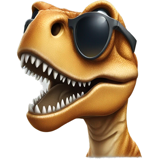 T-Rex with sunglasses  emoji