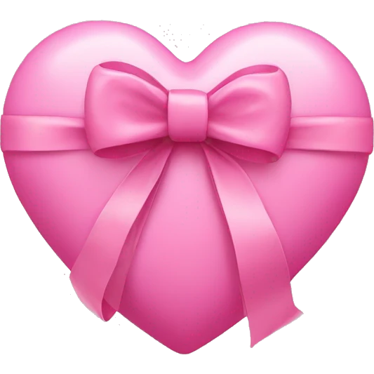 a pink heart wrapped by a bow emoji