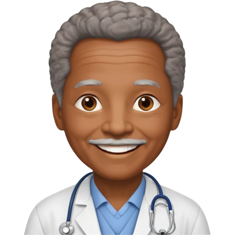 aftican american doctor emoji a bit older emoji