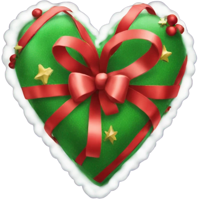 Christmas heart emoji