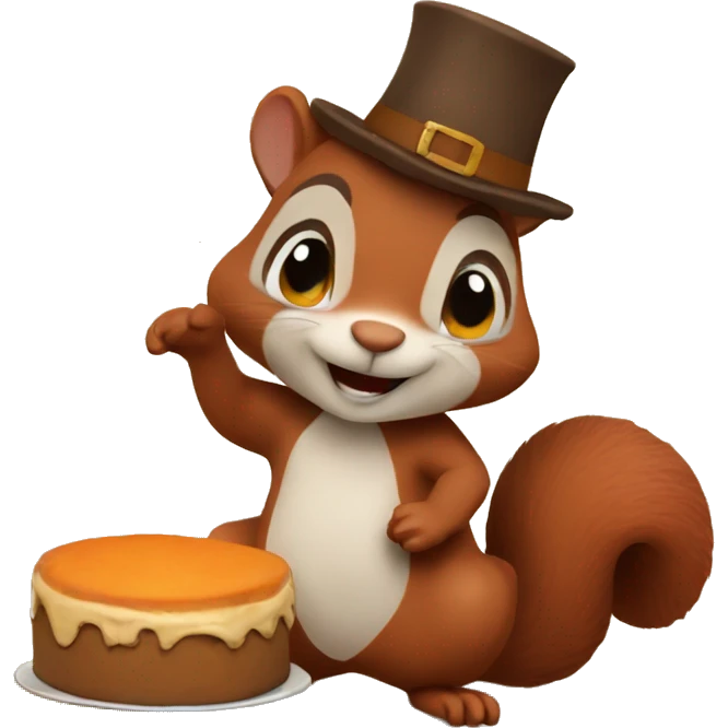 Squirrels celebrating thanksgiving  emoji