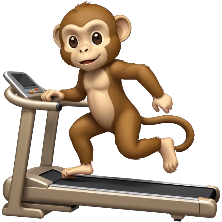 Monkey with a treadmill  emoji