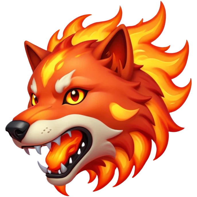 Lava wolf emoji