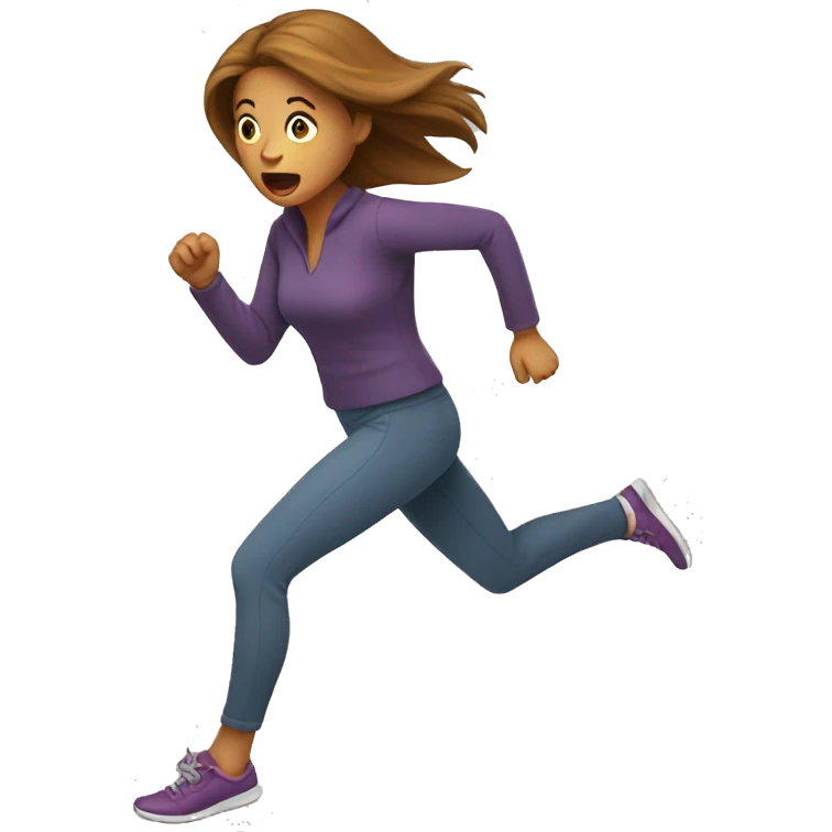 woman running scared emoji