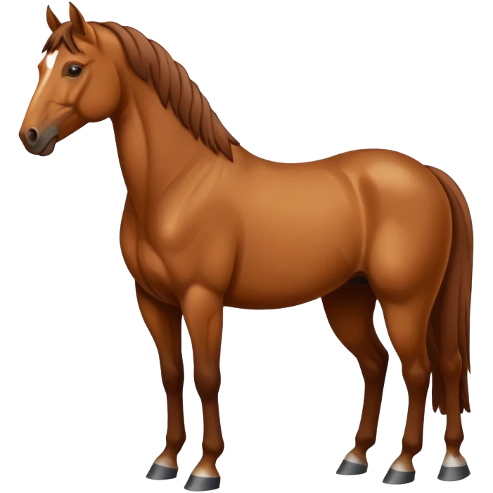 A majestic brown horse standing emoji