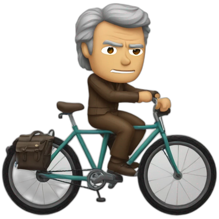 clint Eastwood en bici emoji