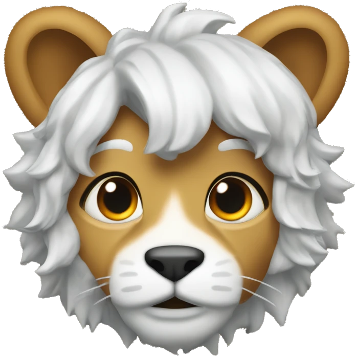 Una leon  rugiendo  ,  con corona de brillo de Reyna  emoji