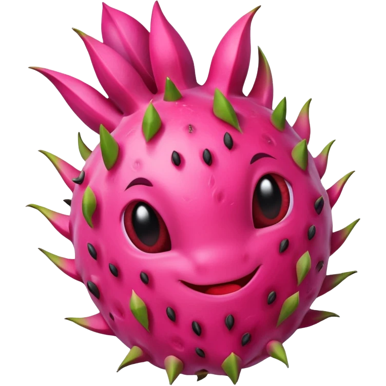 Dragon fruit emoji not spiny outside of dragonfruit no seeds emoji
