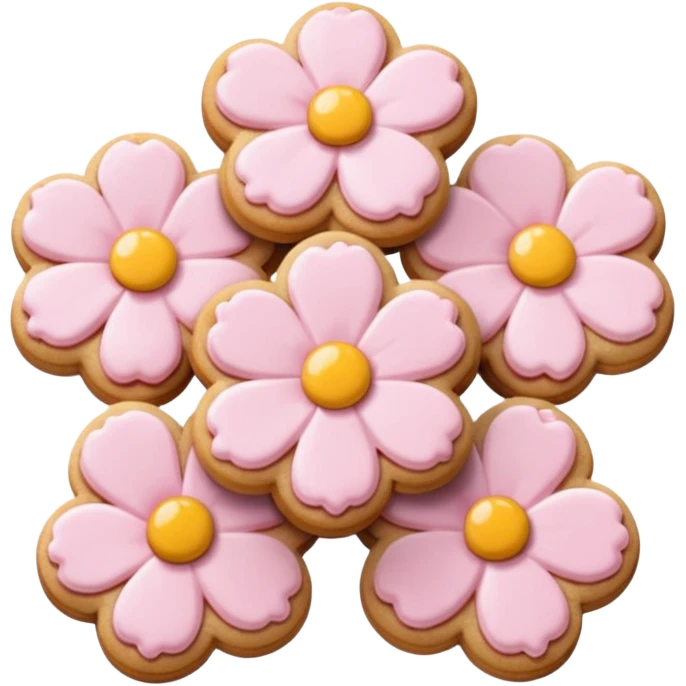 Cherry blossom shaped cookies  emoji
