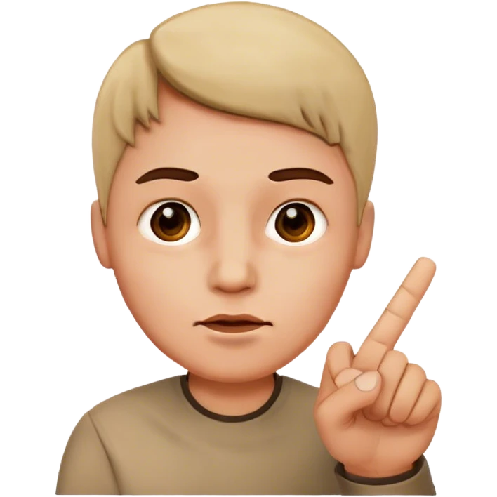 Face raising a finger emoji
