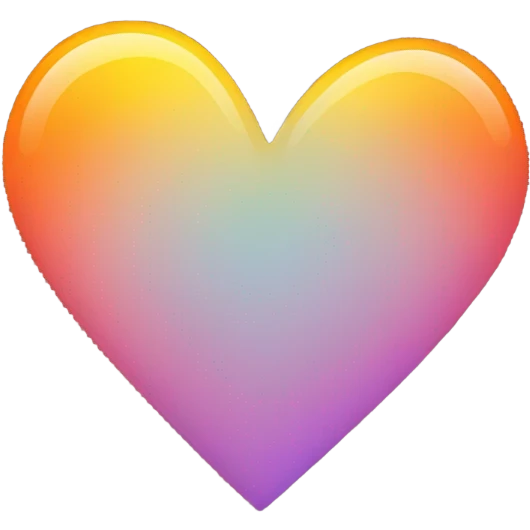 Orange yellow heart emoji