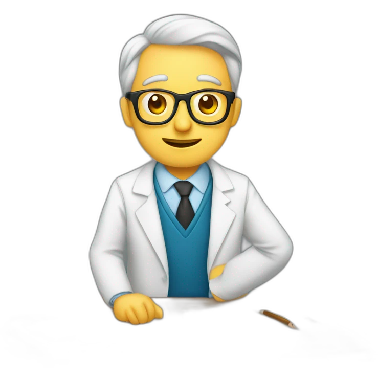 Profesor corrigiendo exámenes emoji