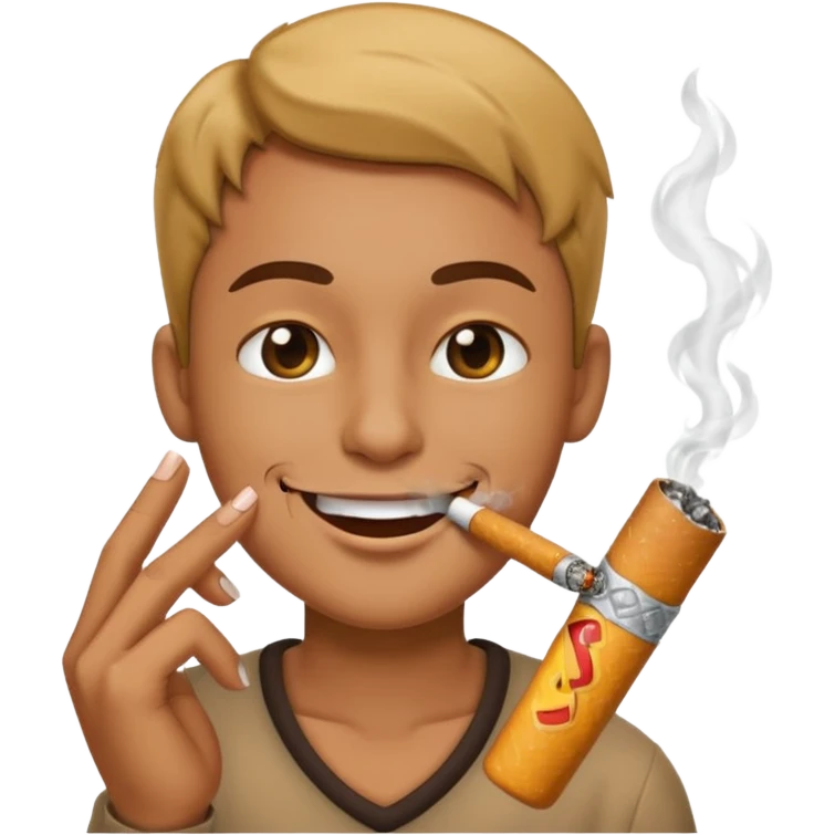 Emoji smoking emoji